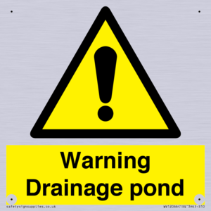 Warning Drainage pond